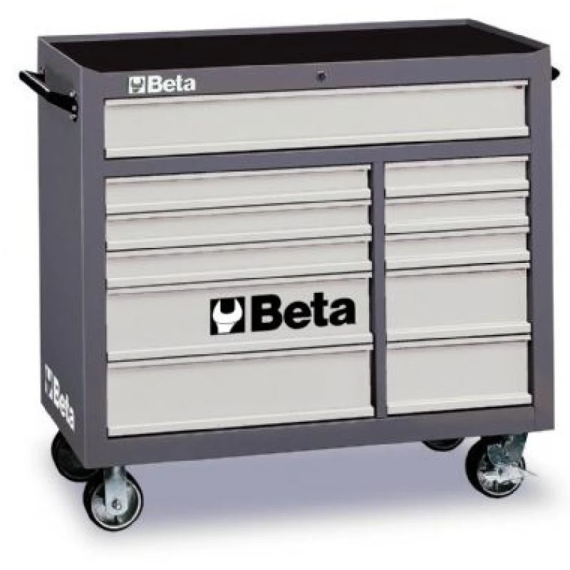 Beta C38 11 Drawer XL Mobile Roller Cabinet - Grey 3 Beta C38 11 Drawer XL Mobile Roller Cabinet - Grey