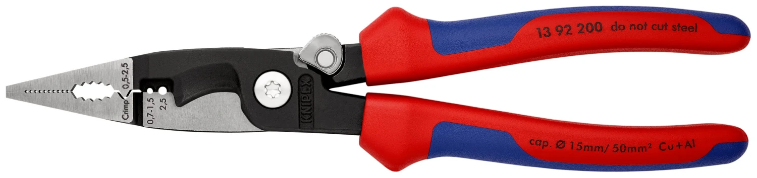 Knipex 13 92 200 Multi-Function Installation Pliers With Multi Component Grips 200mm 3 Knipex 13 92 200 Multi-Function Installation Pliers With Multi Component Grips 200mm
