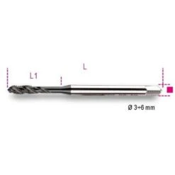 Beta Tools 428FC/4 Machine Tap For Blind Holes - M4 X 0.7mm