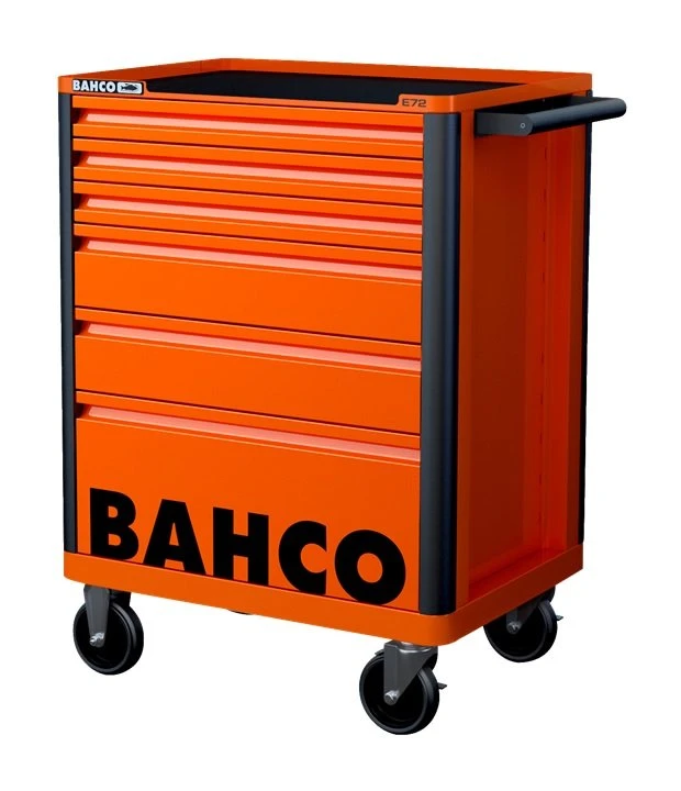 Bahco 1472K6 E72 6 Drawer 26" Mobile Roller Cabinet Orange 3 Bahco 1472K6 E72 6 Drawer 26" Mobile Roller Cabinet Orange