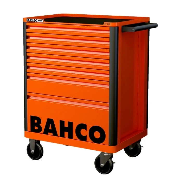 Bahco 1472K7 E72 7 Drawer 26" Mobile Roller Cabinet Orange 3 Bahco 1472K7 E72 7 Drawer 26" Mobile Roller Cabinet Orange