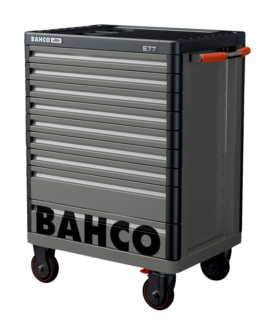 Bahco 1477K9GREY E77 ‘Premium’ 9 Drawer 26" Mobile Roller Cabinet Grey