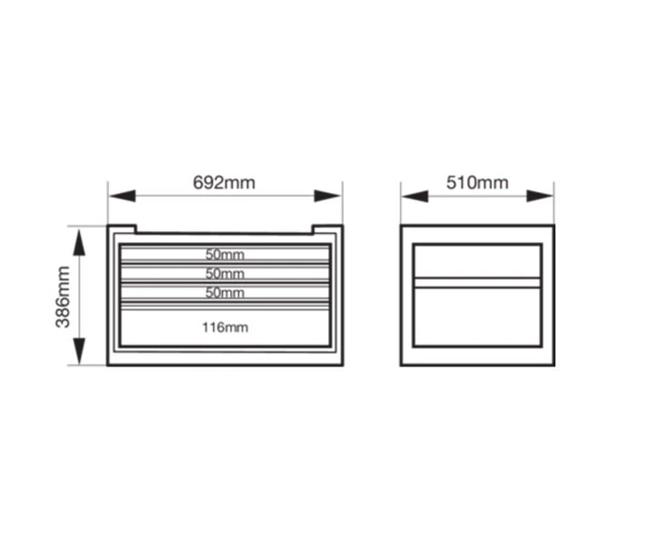 Bahco 1482K4 E82 4 Drawer Top Chest Tool Box For E72 Roll Cabs - Orange 6 Bahco 1482K4 E82 4 Drawer Top Chest Tool Box For E72 Roll Cabs - Orange - Image 4