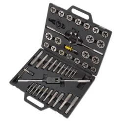 Sealey Tools AK303IMP Tap And Die Set 1/4" - 1" UNF And UNC Imperial Threads In A Sturdy Case -Home Tools Sale 174276035