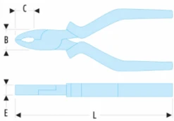 Facom 187A.18CPE Combination Pliers 185mm 5 Facom 187A.18CPE Combination Pliers 185mm -Home Tools Sale 187A.16CPE 1