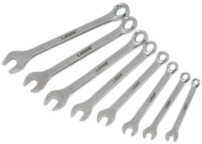 Laser 4446 8 Piece Whitworth Combination Spanner Set 1/8-9/16" WW 3 Laser 4446 8 Piece Whitworth Combination Spanner Set 1/8-9/16" WW
