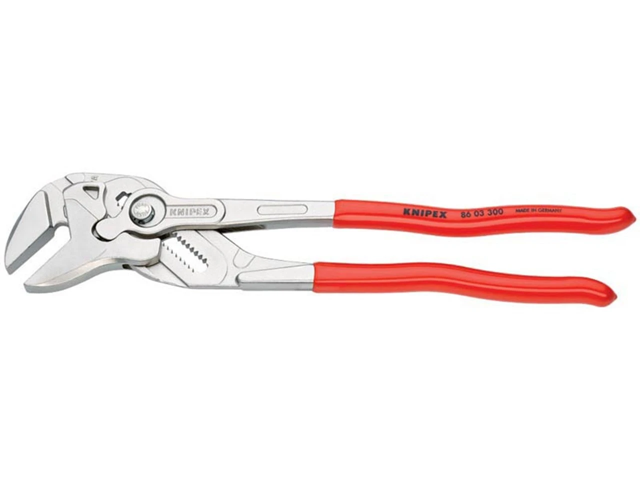 Knipex 86 03 300 Lock Button Waterpump Slip Joint Pliers Wrench PVC Grip 300mm (68mm Capacity) 3 Knipex 86 03 300 Lock Button Waterpump Slip Joint Pliers Wrench PVC Grip 300mm (68mm Capacity)