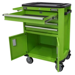 Sealey Tools AP980MTHV Tool Trolley With 4 Drawers, 2 Door Cupboard &amp; Shelf -Home Tools Sale AP980MTHV OPEN PIC2 DFC0110887