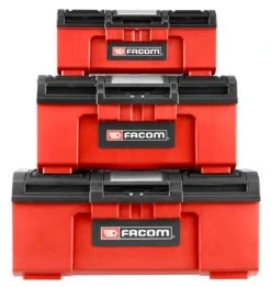 Facom BP.CSTK3N Set Of 3 Plastic Tool And Parts Storage Boxes; 16", 19" &amp; 24"