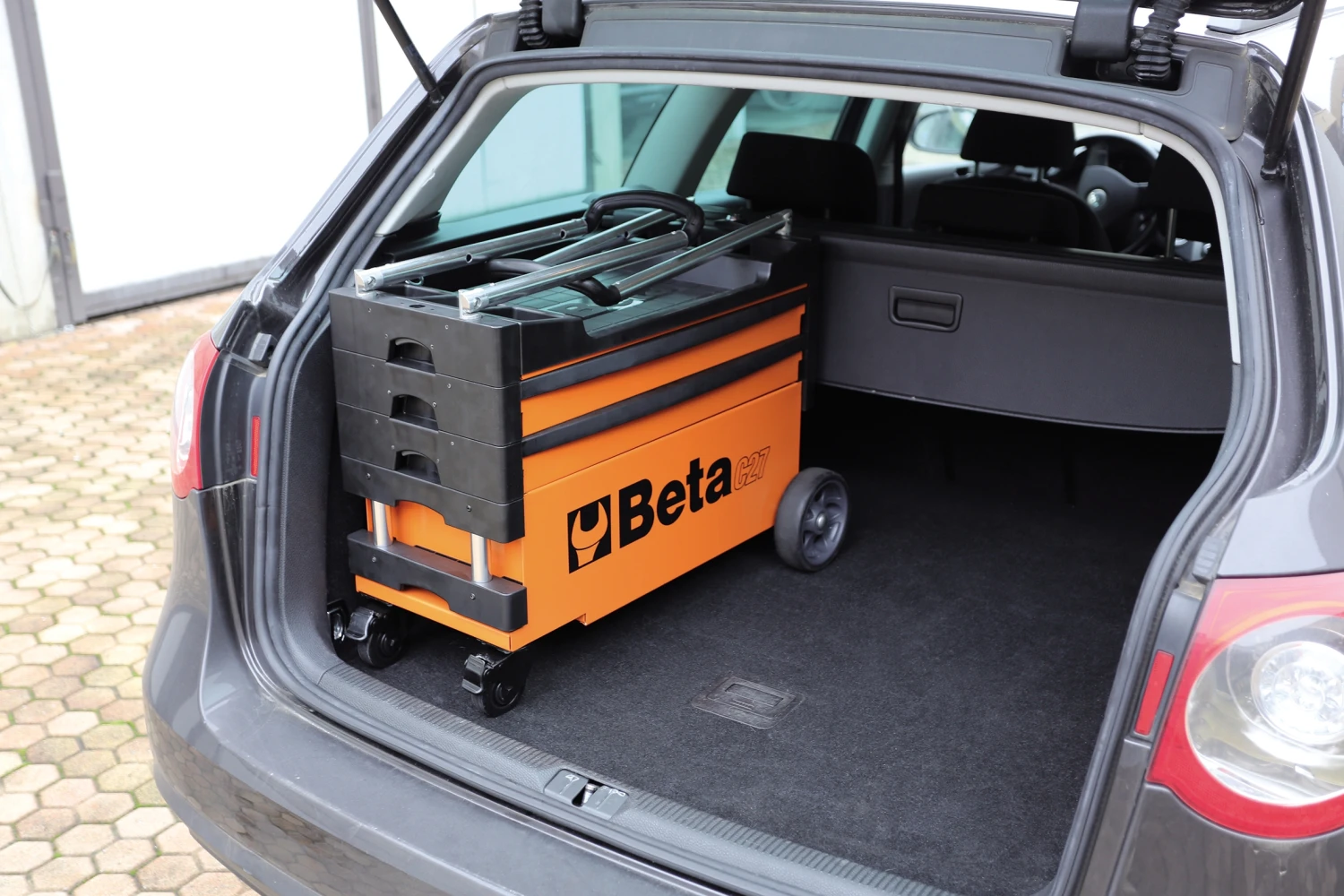 Beta C27S Folding Portable Collapsable Tool Trolley With Drawers Grey 6 Beta C27S Folding Portable Collapsable Tool Trolley With Drawers Grey - Image 4