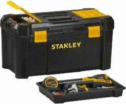 Stanley STST1-75520 Essential 19" Toolbox With Organiser Top, Plastic Latches. Tool Box 8 Stanley STST1-75520 Essential 19" Toolbox With Organiser Top, Plastic Latches. Tool Box -Home Tools Sale STST1 75520totewith tools 1