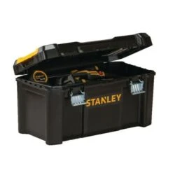 Stanley STST1-75521 Essential 19" Toolbox With Organiser Top, Metal Latches. Tool Box -Home Tools Sale STST1 75521opentools