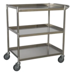 Sealey CX410SS Workshop Trolley 3-Level Stainless Steel