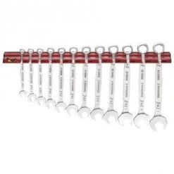 Teng WR8012 12 Piece Anti-Slip Combination Spanner Set On Wall Rack 8-19mm