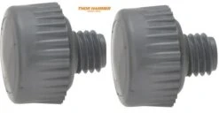 Thor THO712VF Soft Grey Plastic Replacement Face For Wooden & Plastic Handle Hammer 38mm - 2 Pack