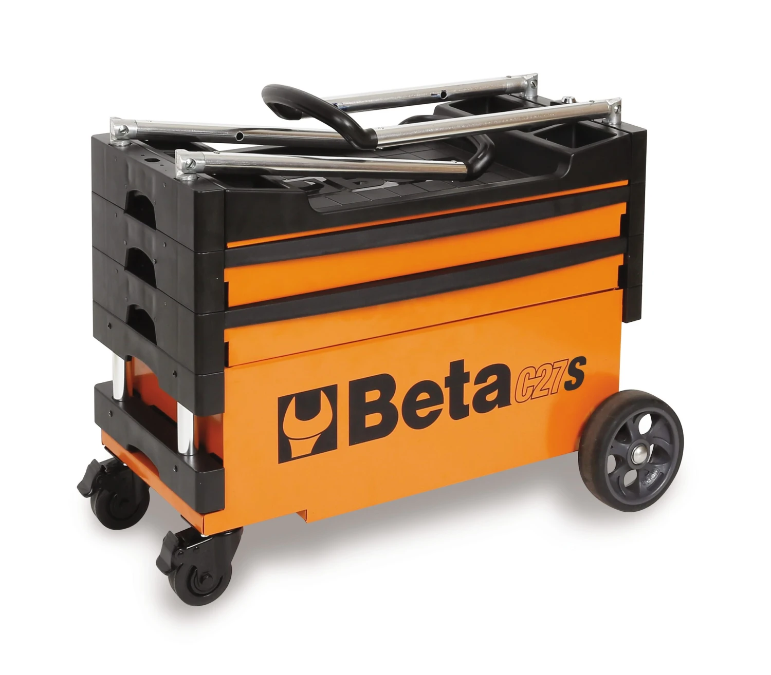 Beta C27S Folding Portable Collapsable Tool Trolley With Drawers Orange 4 Beta C27S Folding Portable Collapsable Tool Trolley With Drawers Orange - Image 2